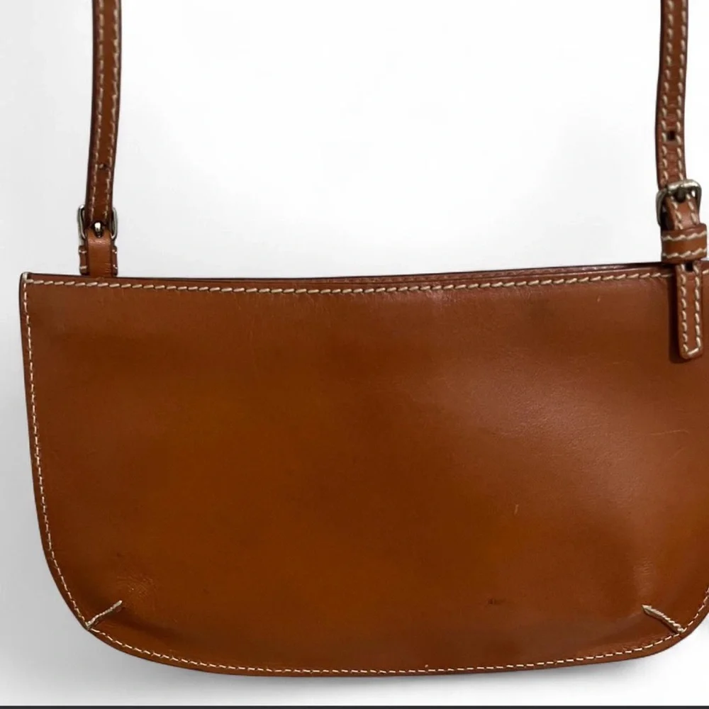 Vintage Celine Floral Appliqué Leather Pochette Shoulder Bag - Picture 4 of 8